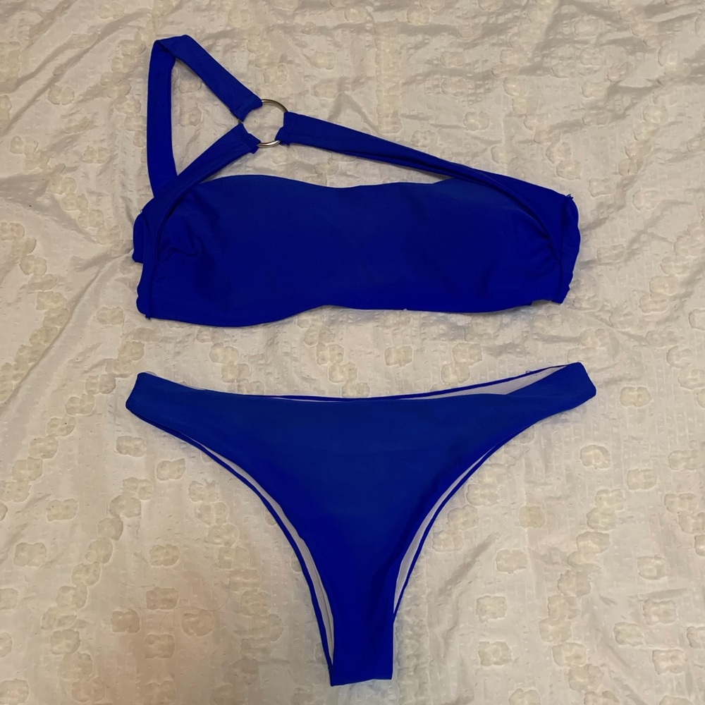 Royal Blue One Shoulder Bikini